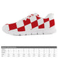 Men's Breathable Sneakers - Red Checkers