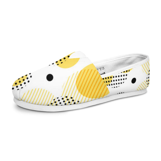 Casual Canvas Women's Shoes - Yellow/Black