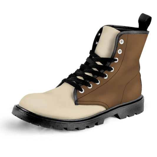 Men's Lace Up Canvas Boots - Classic Brown