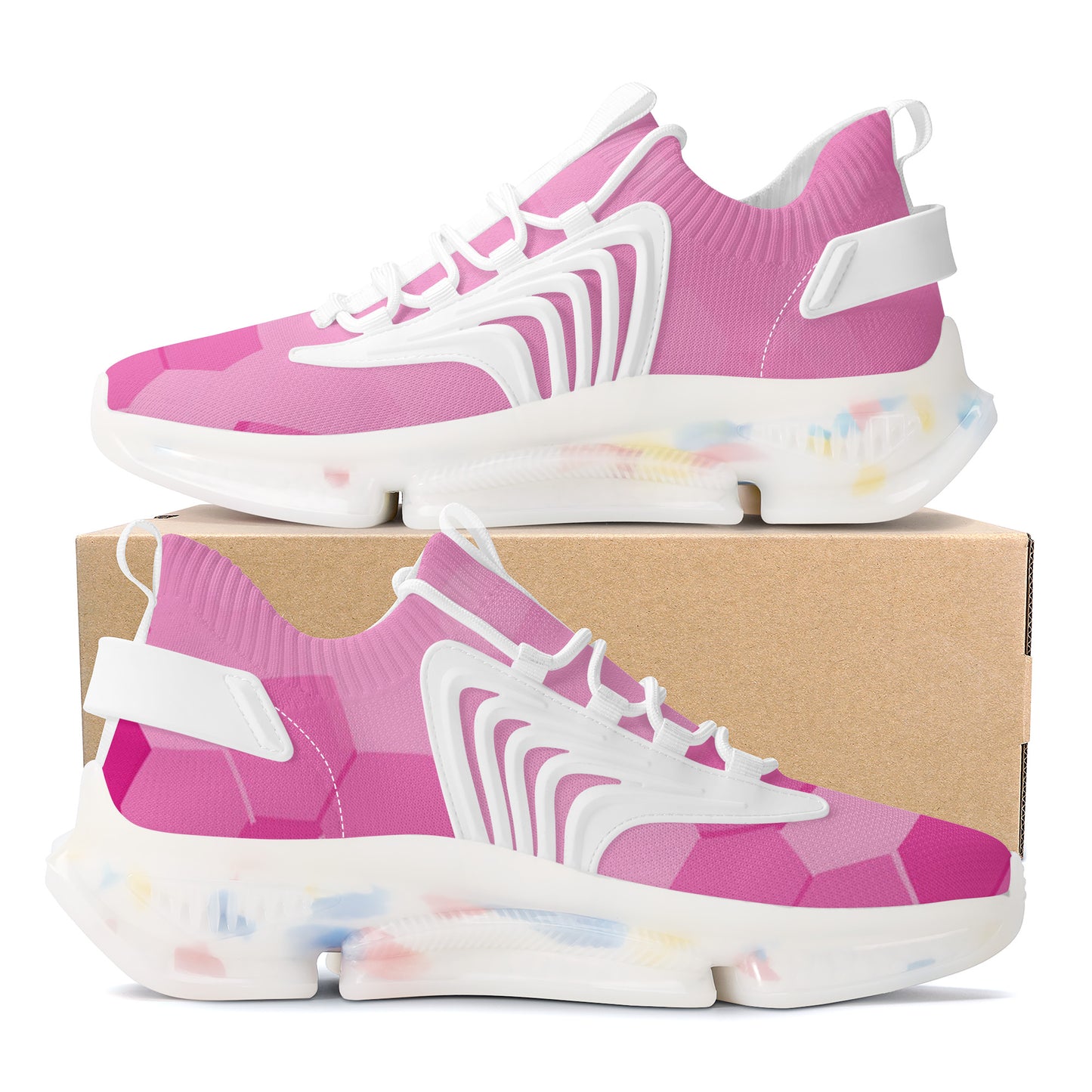 Air Max React Sneakers - White/Pink