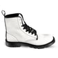 Men's Lace Up Canvas Boots   - Classic White