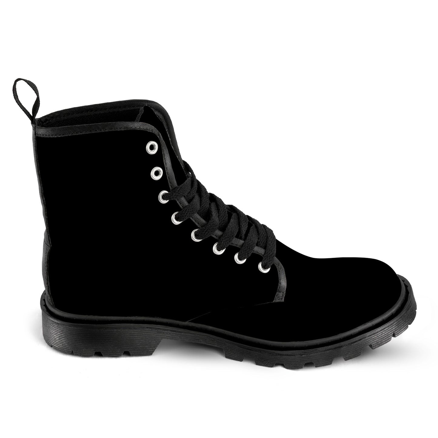 Men's Lace Up Canvas Boots - Classic Black