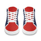 Chukka Canvas Women's Shoes - Red/Navy Combo