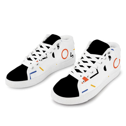Chukka Canvas Women's Shoes - White/Geometric