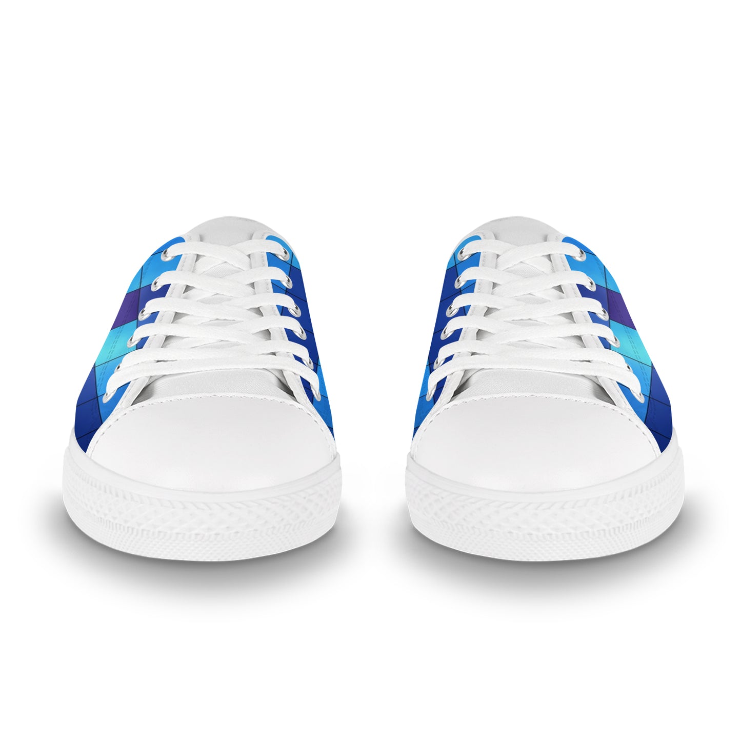 Women's Sneakers - Blue Cubes