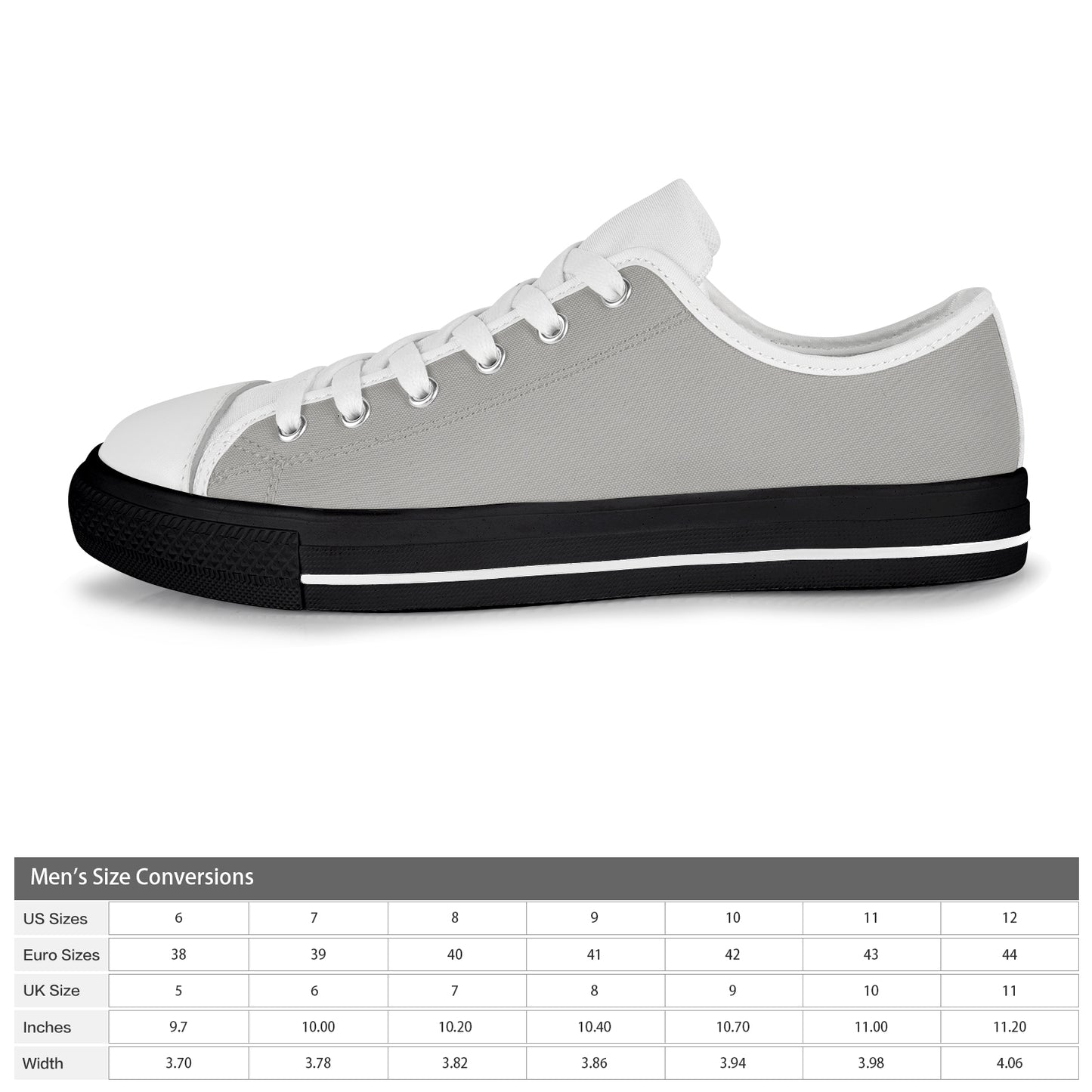 Men's Canvas Sneakers - Classic Grey