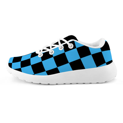 Kid's Sneakers - Blue Checkers