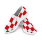 Women's Slip-on Sneakers - Red Checker