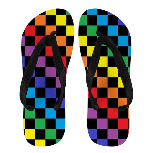 Slides - Rainbow Checkered