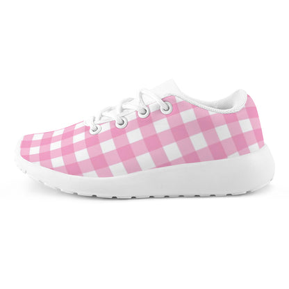 Kid's Sneakers - Pink Checkers