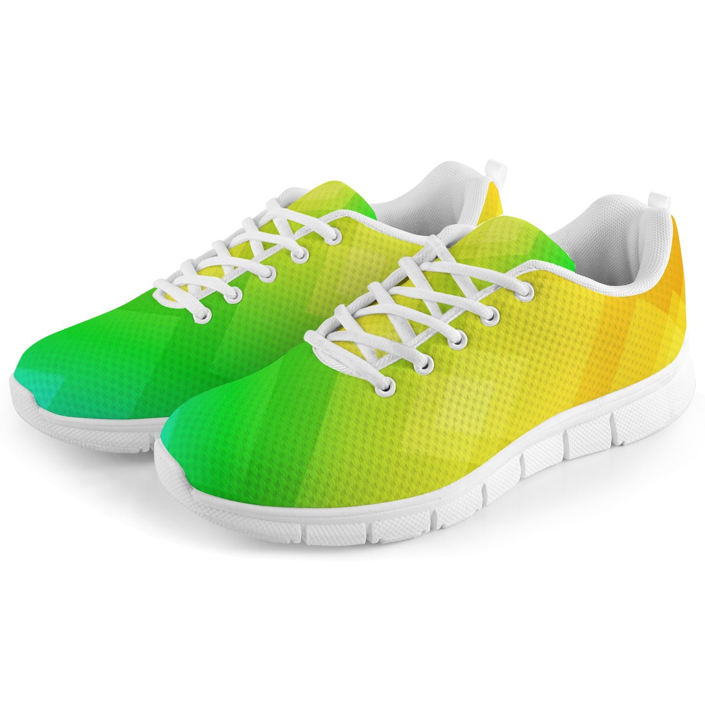 Men's Breathable Sneakers - Green/Yellow Combo