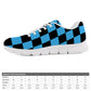 Men's Breathable Sneakers - Blue/Black Checkers