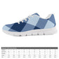 Men's Breathable Sneakers - Blue Plaid