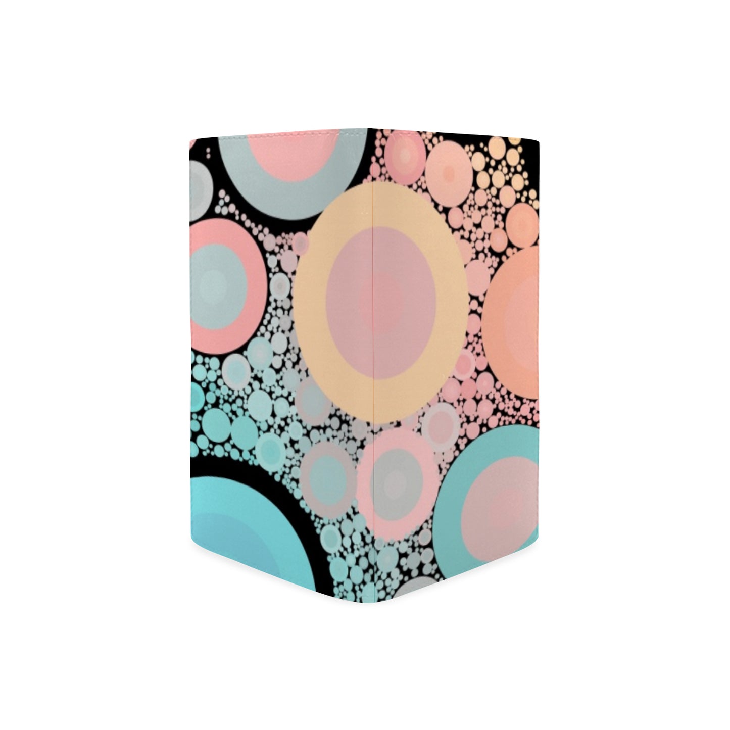 Women's Leather Wallet - Pink Circles
