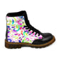 Winter Round Toe Women's Boots - Bright Floral