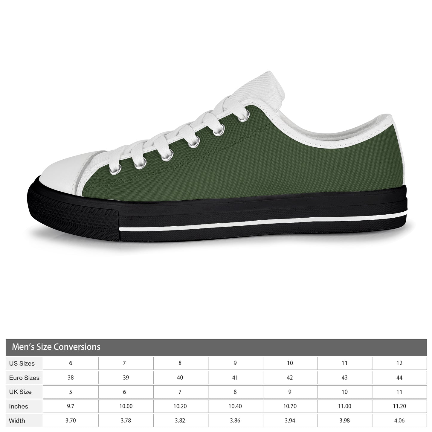 Men's Canvas Sneakers - Classic Green