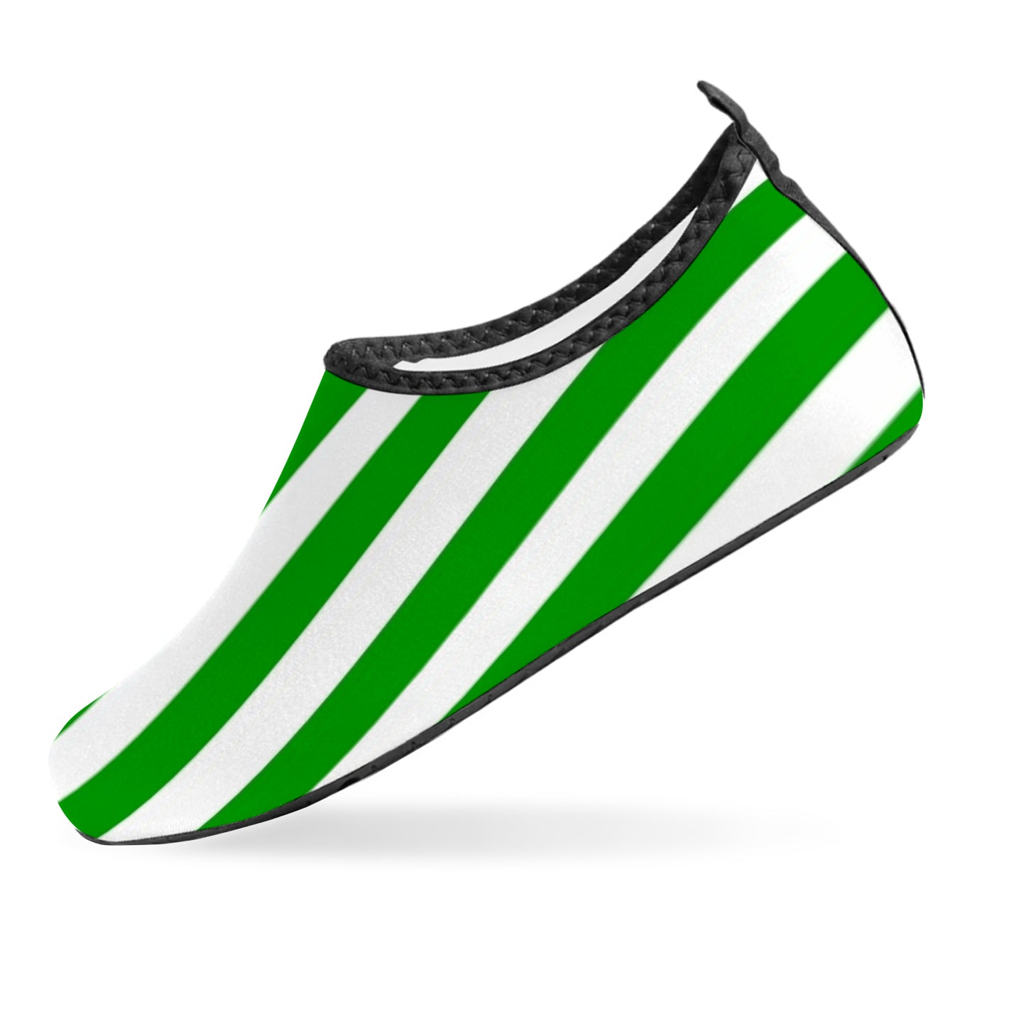 Women's Barefoot Aqua Shoes - Green Stripes
