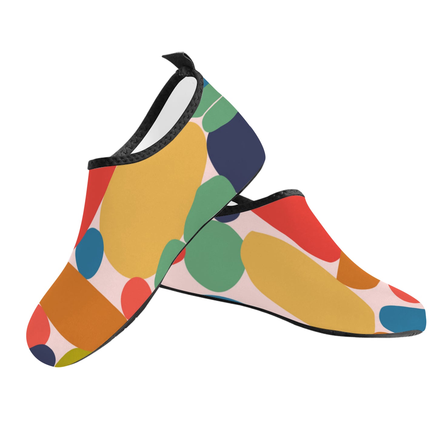 Women's Barefoot Aqua Shoes - Colorful Shapes