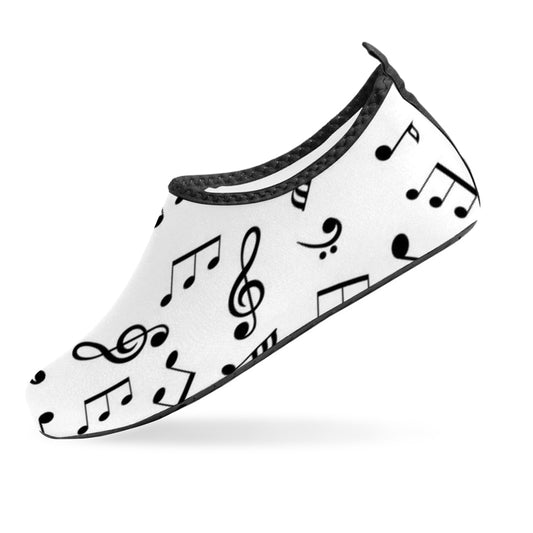 Women's Barefoot Aqua Shoes - Musical Notes