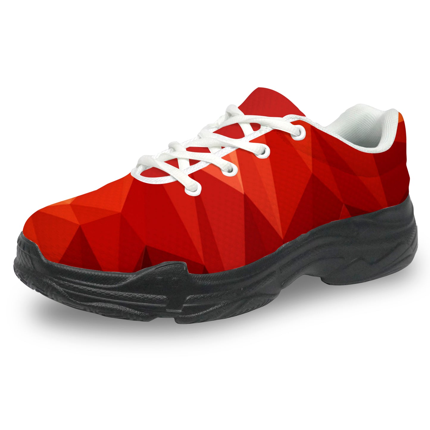 Lyra Men's Chunky Shoes - Red Triangles
