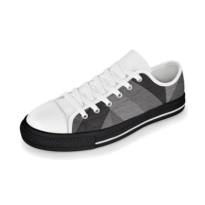 Men's Canvas Sneakers - Geometric Grey