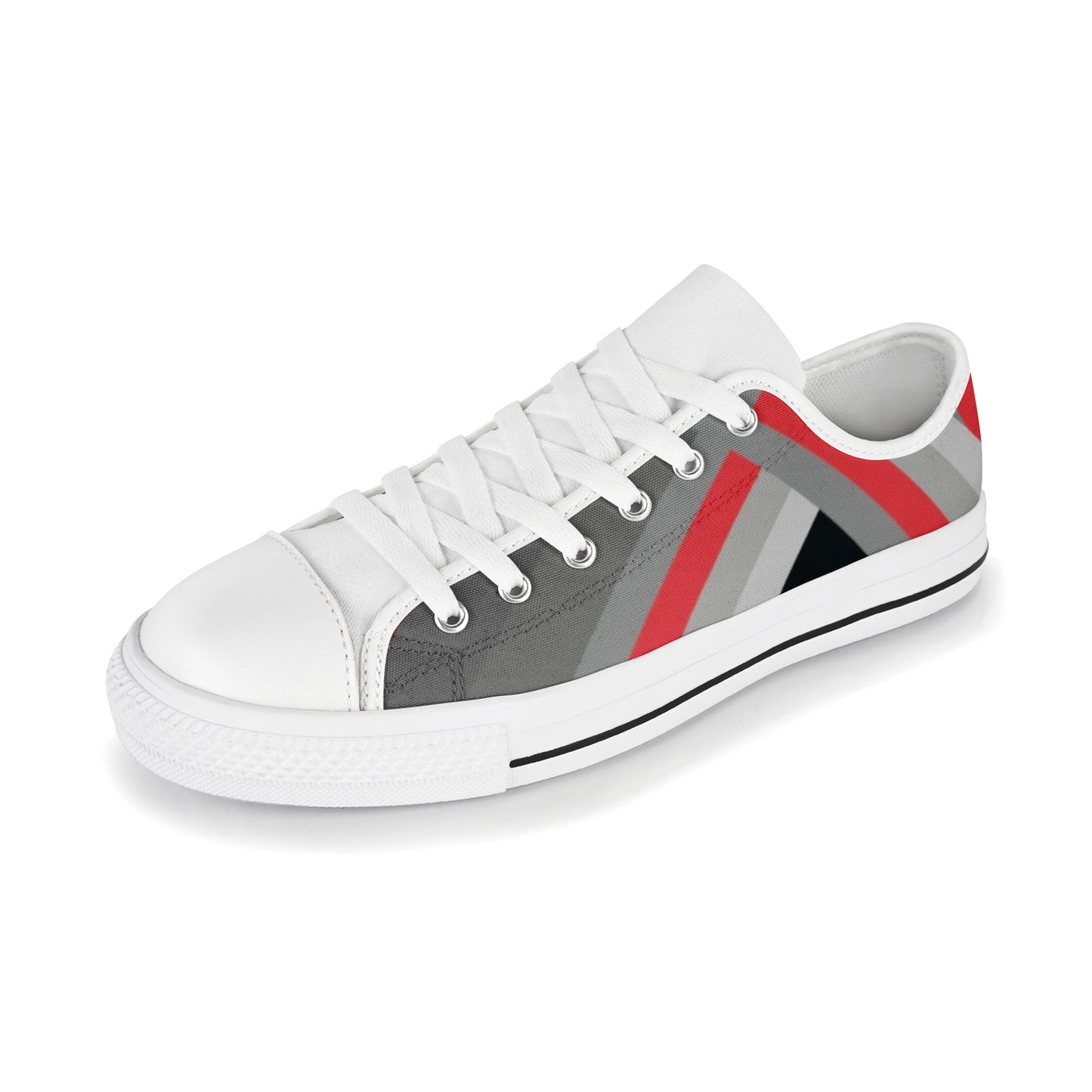 Men's Canvas Sneakers - Red/Black/Grey