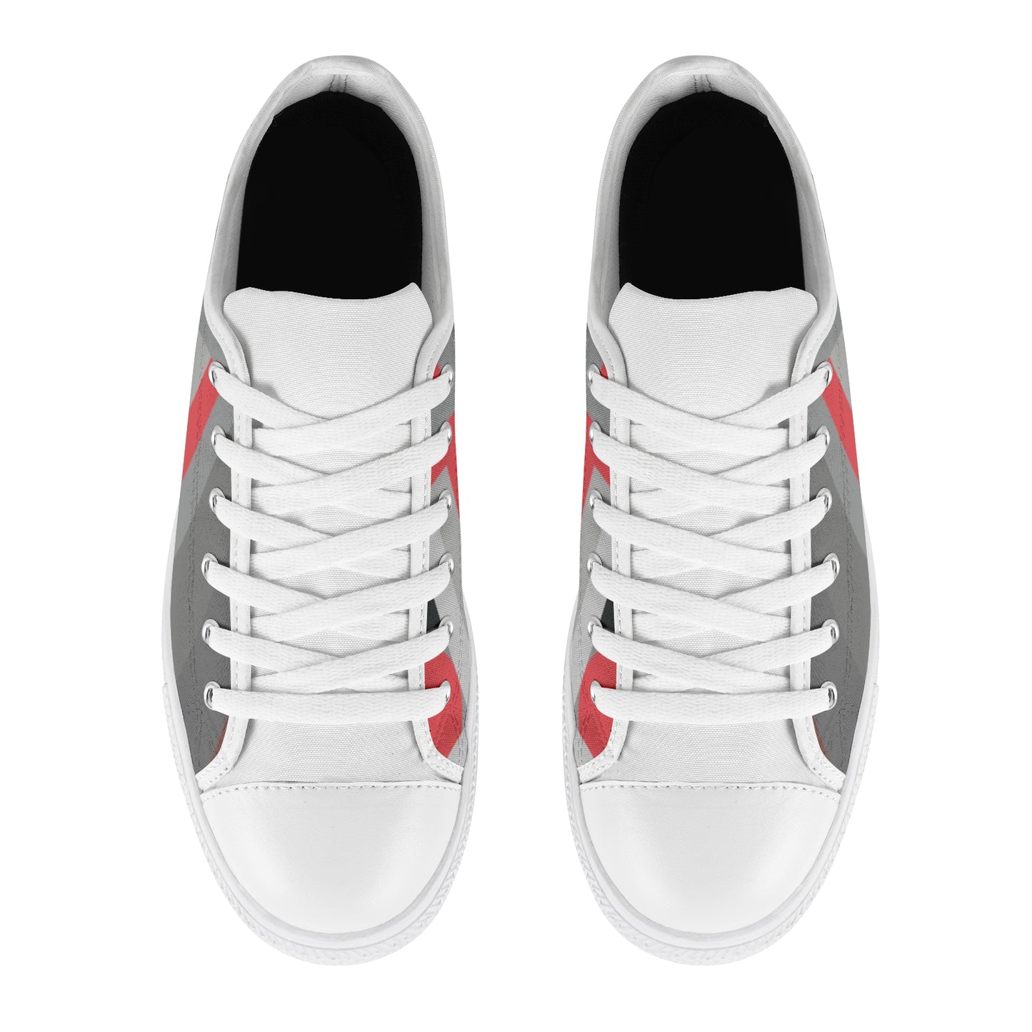 Men's Canvas Sneakers - Red/Black/Grey