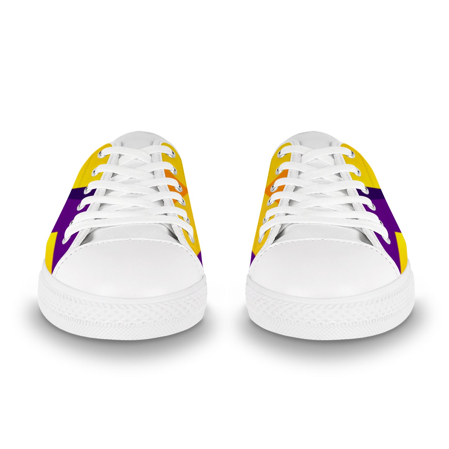 Men's Canvas Sneakers - Purple/Yellow Combo