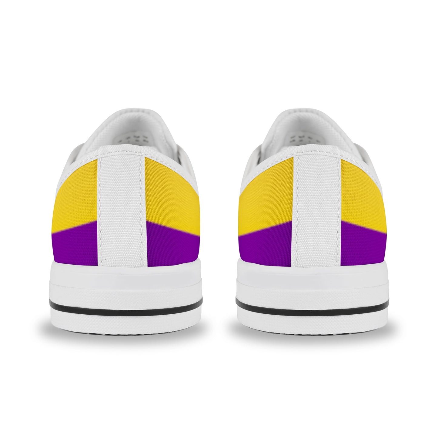Men's Canvas Sneakers - Purple/Yellow Combo