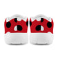 Kid's Sneakers - Red/White/Black Polkadots
