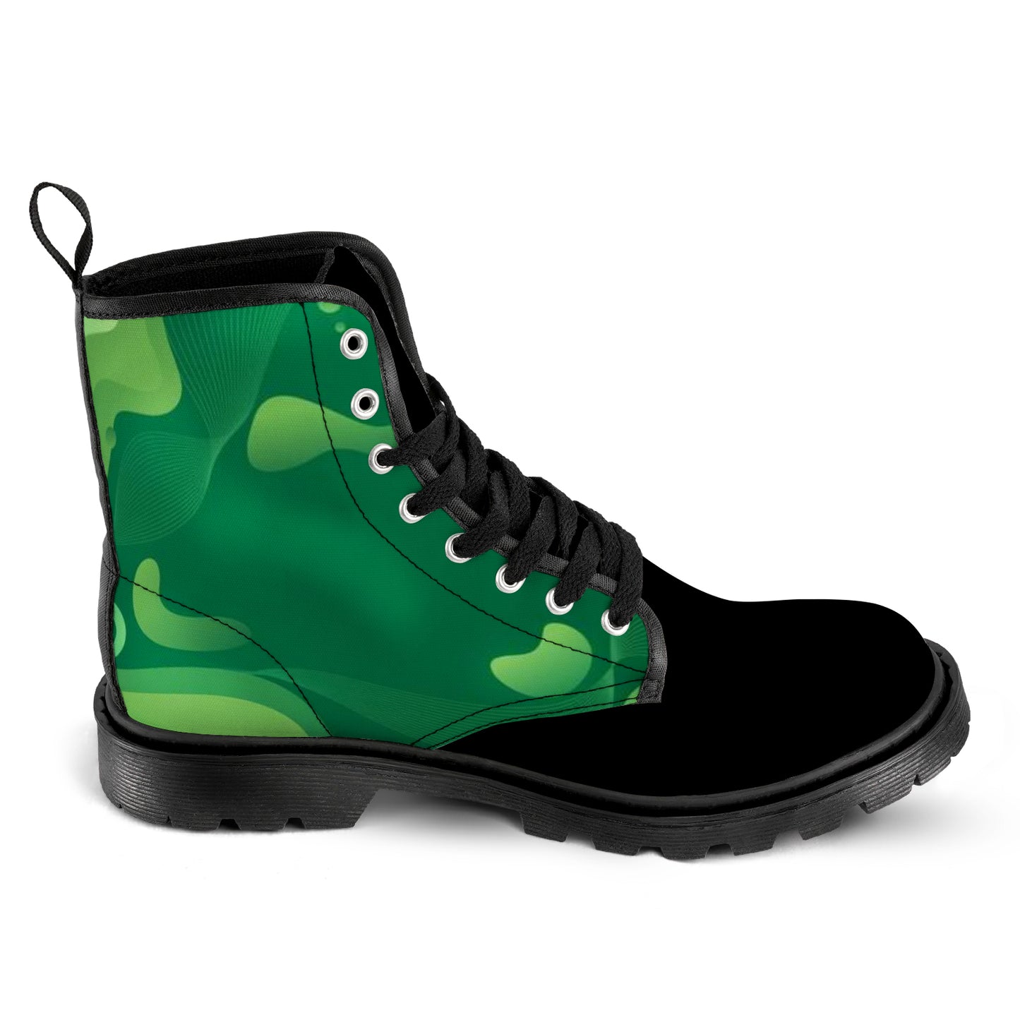 Men's Lace Up Canvas Boots - Dark Green