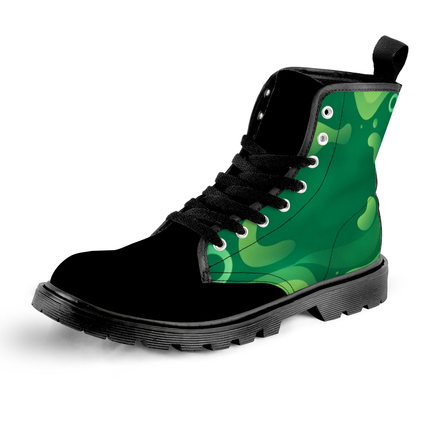 Men's Lace Up Canvas Boots - Dark Green
