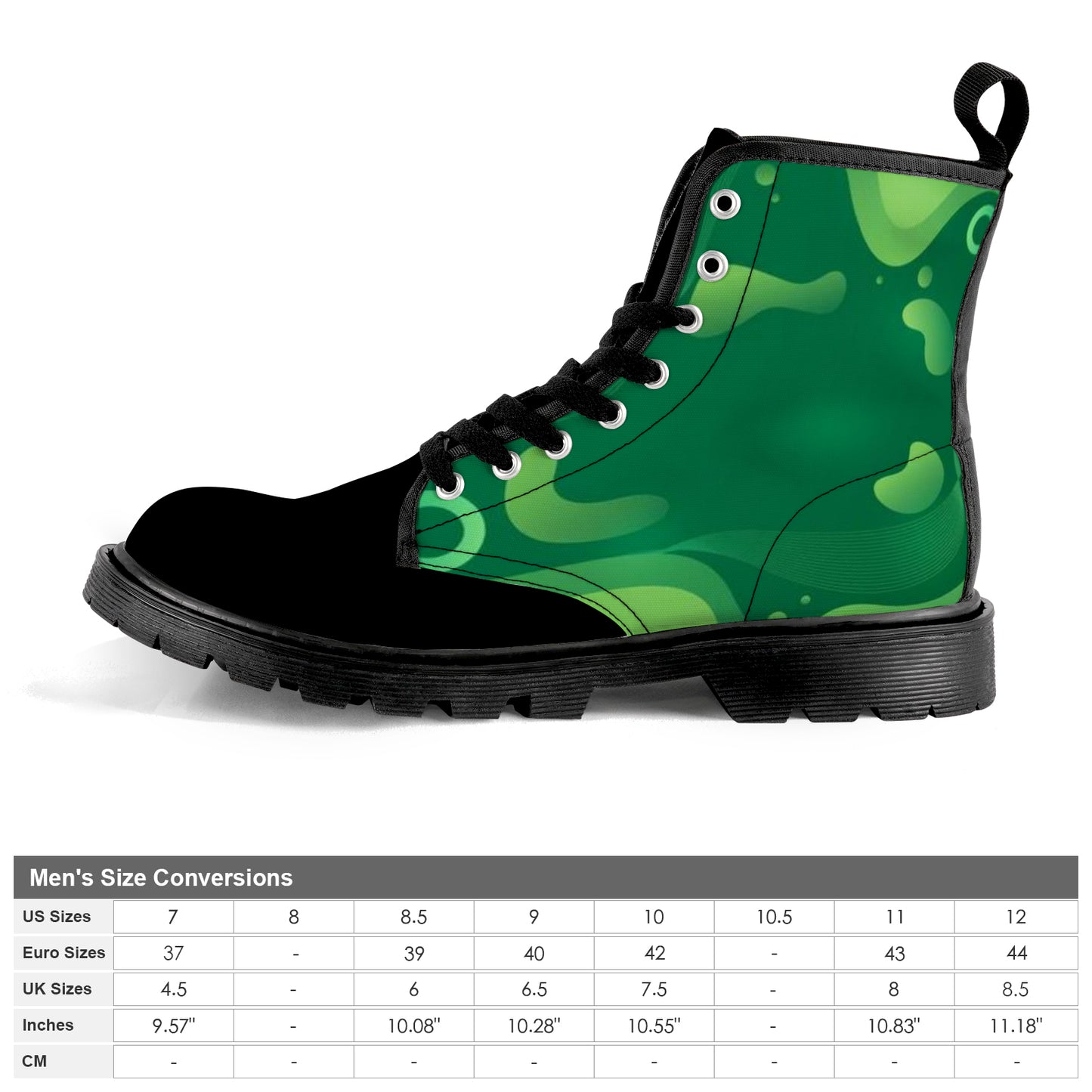 Men's Lace Up Canvas Boots - Dark Green