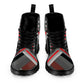 Men's Lace Up Canvas Boots - Black/Red/Grey