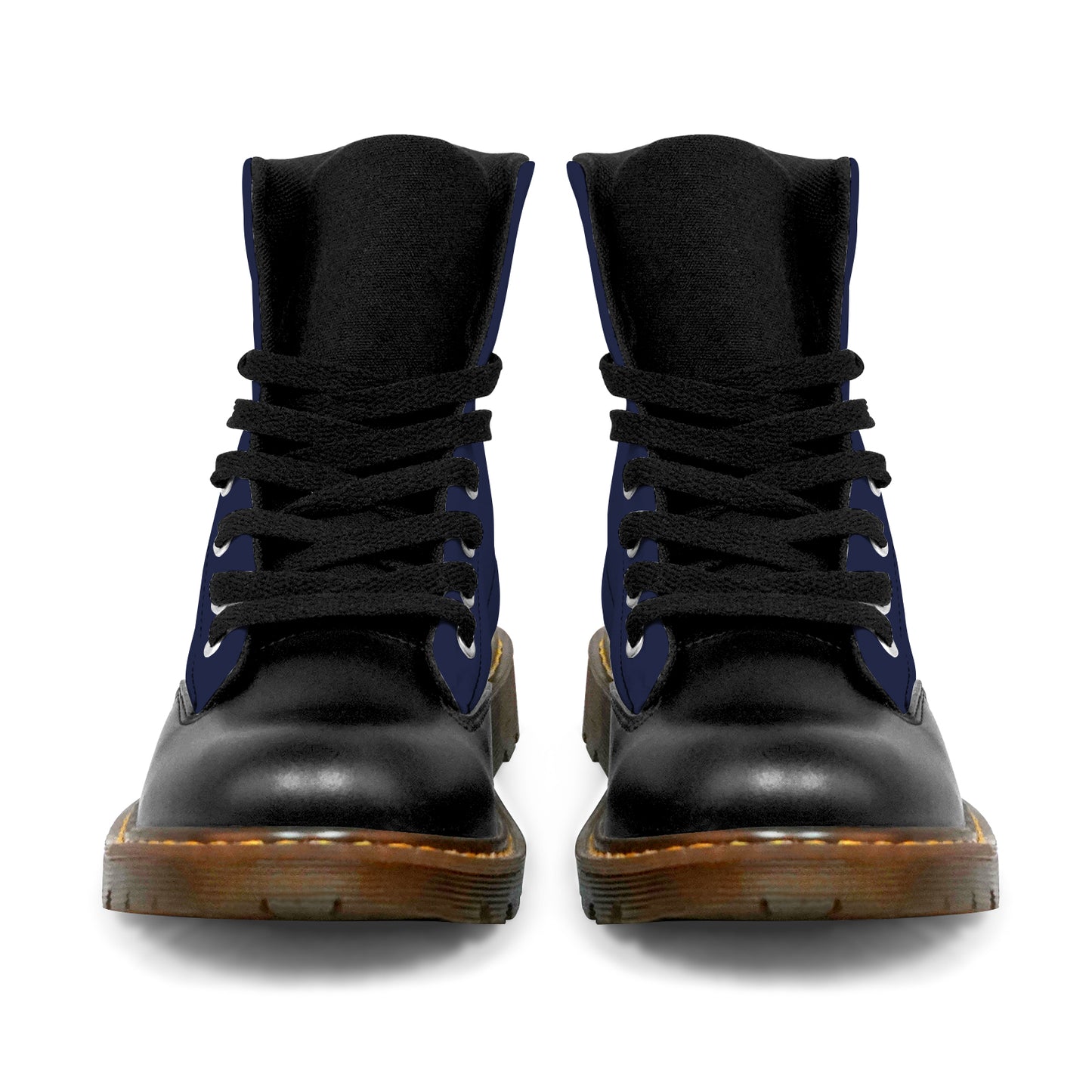 Winter Round Toe Women's Boots - Navy