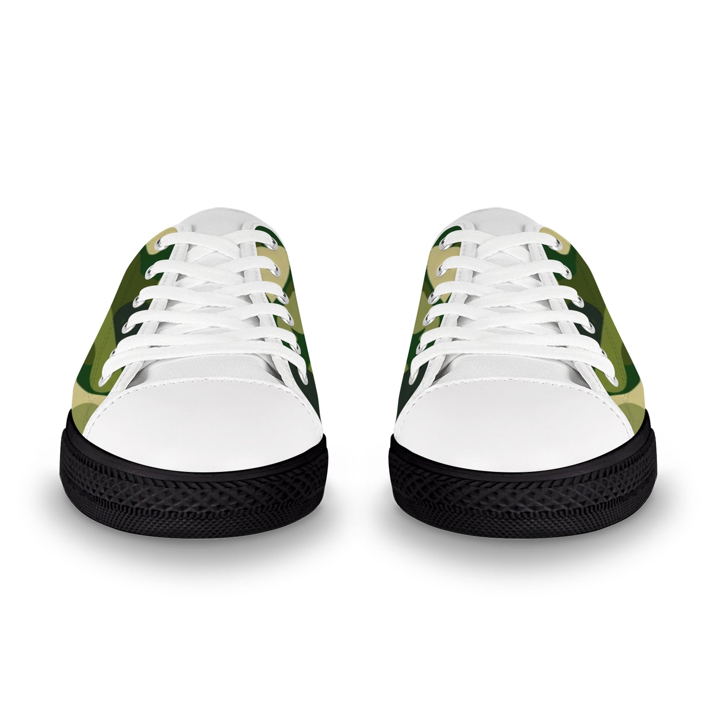 Men's Canvas Sneakers - Green Camouflage