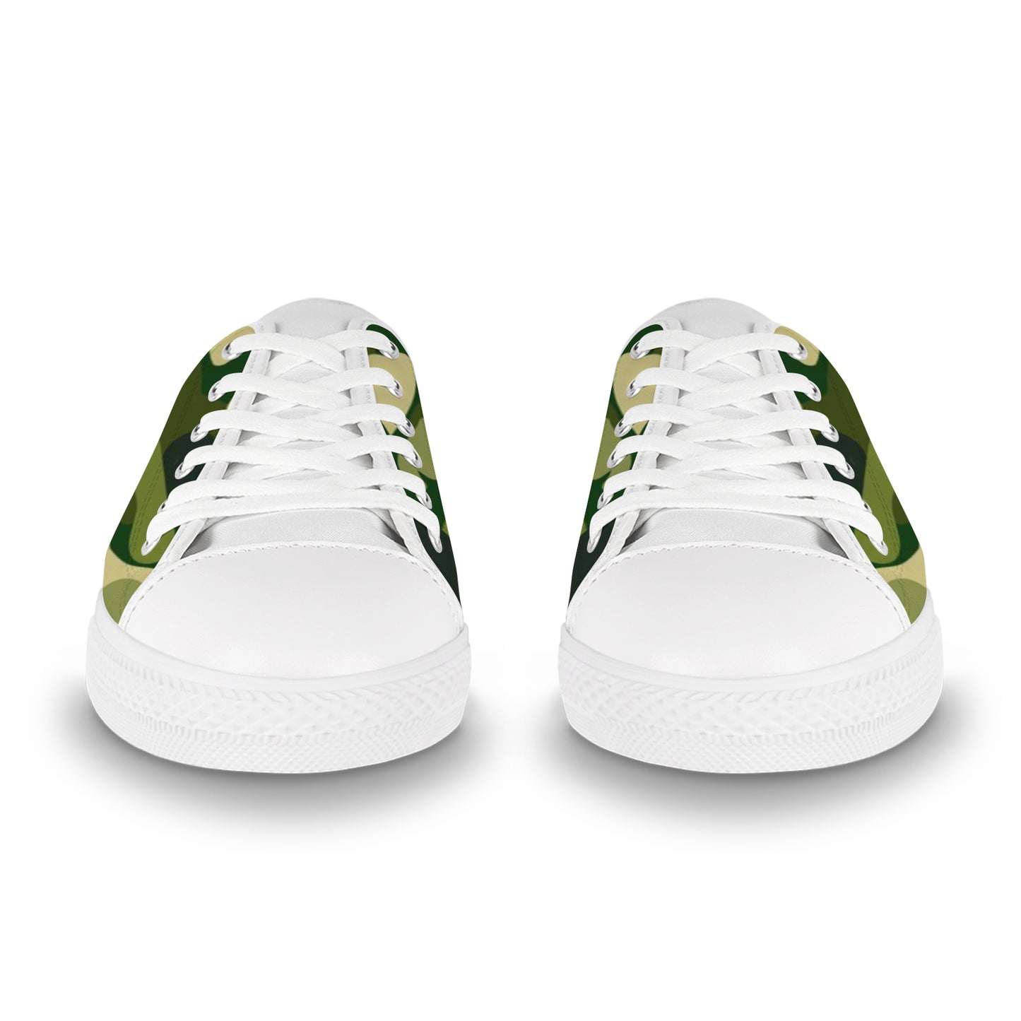 Men's Canvas Sneakers - Green Camouflage