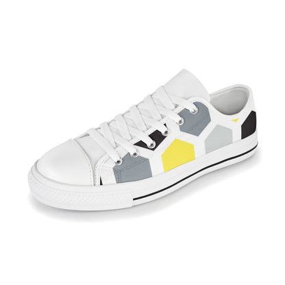 Women's Canvas Sneakers - Yellow/Black
