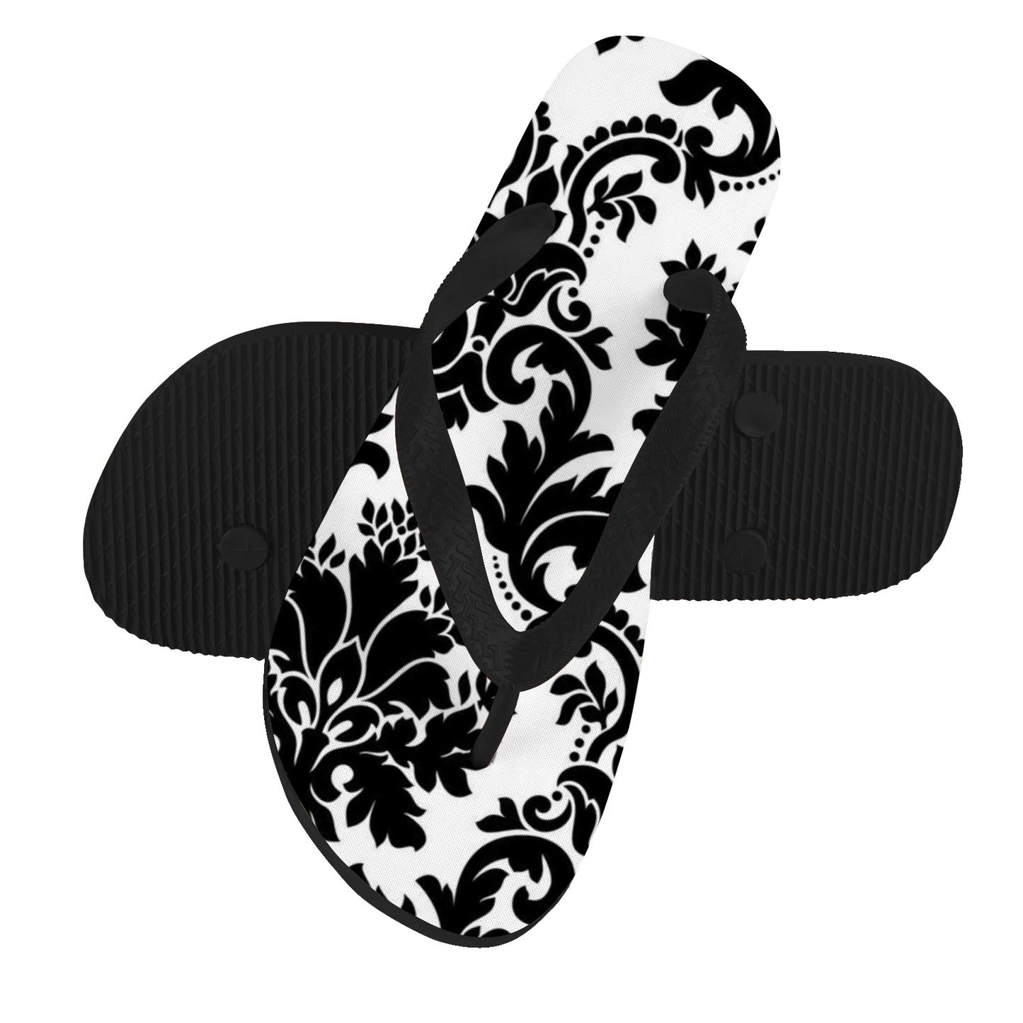Slides - Black/White Floral