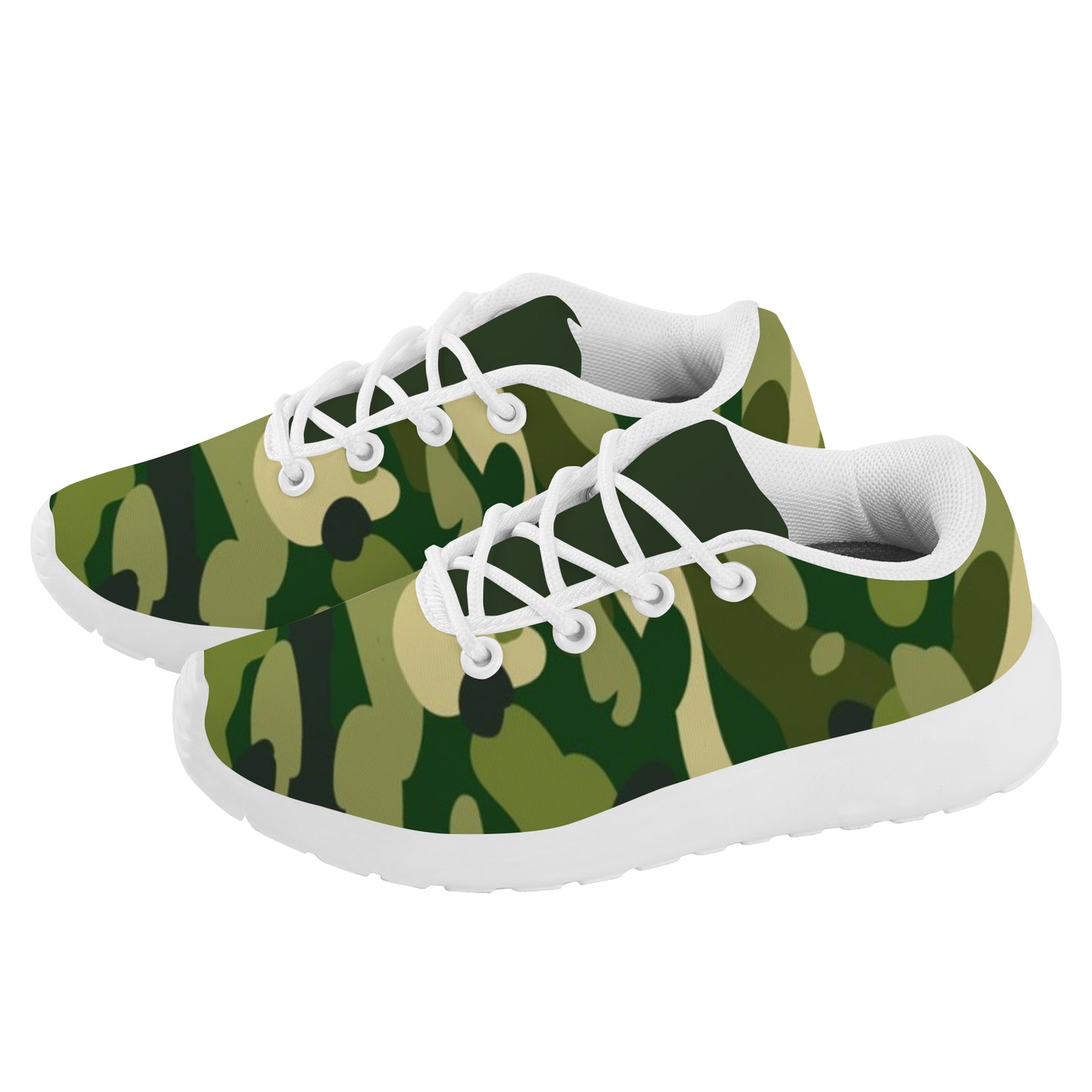 Kid's Sneakers - Green Camoflauge