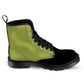 Men's Lace Up Canvas Boots - Green/Black Combo