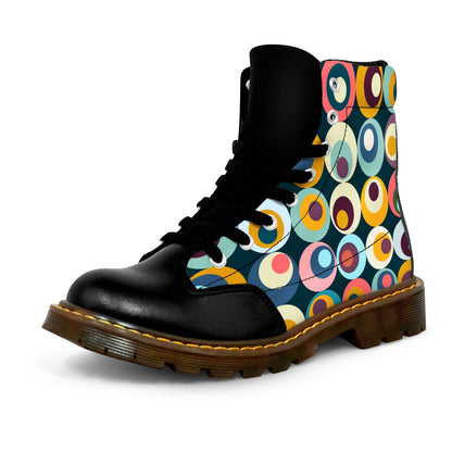 Winter Round Toe Women's Boots - Retro Circles