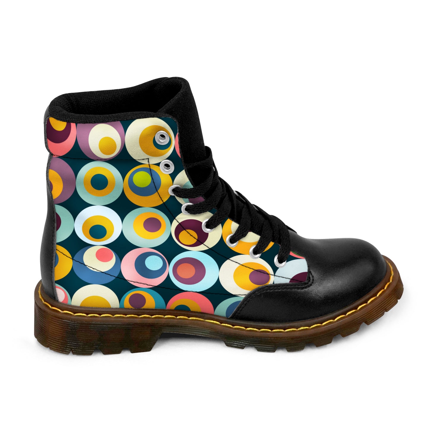 Winter Round Toe Women's Boots - Retro Circles