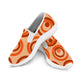 Women's Slip-on Sneakers - Orange Circles