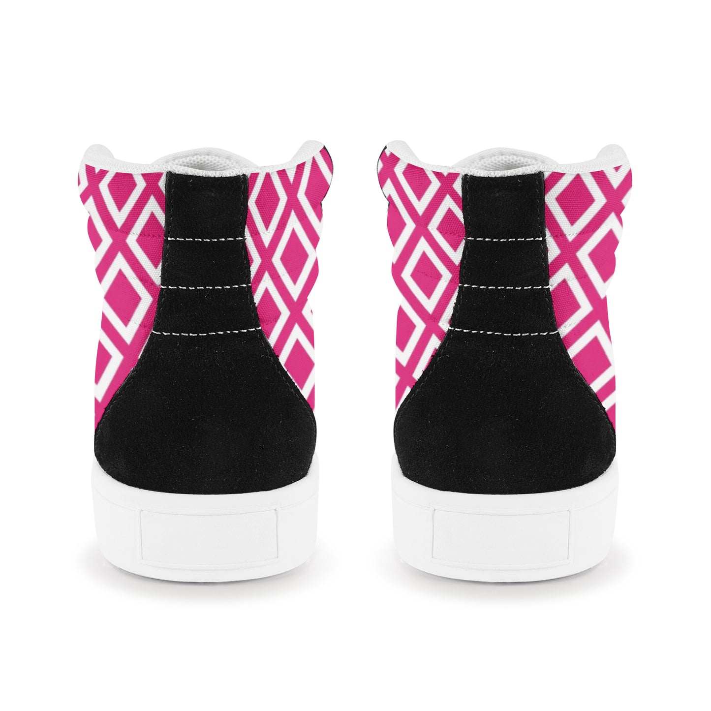 Women's High Tops - Pink Triangles