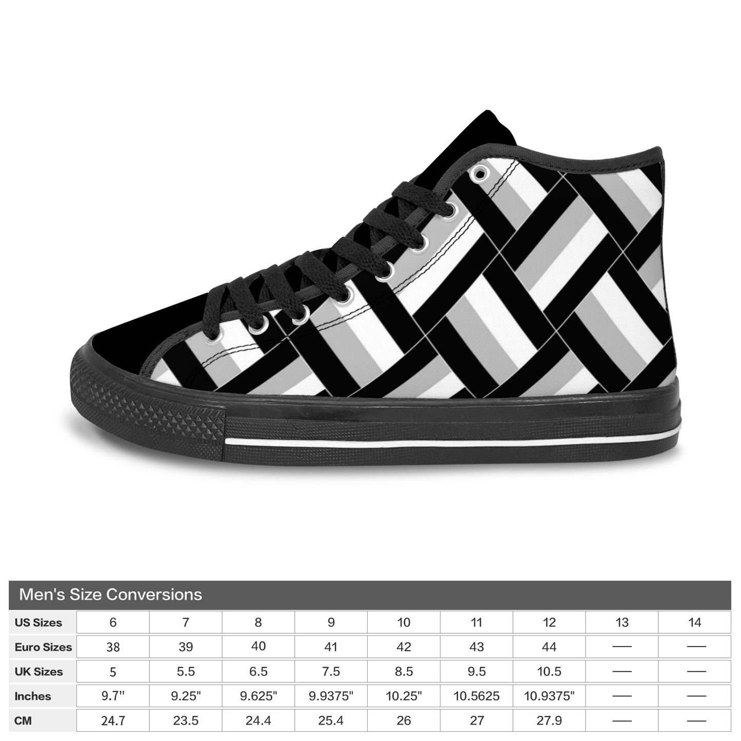 Vancouver High Top Canvas Men's Shoes - Geometric