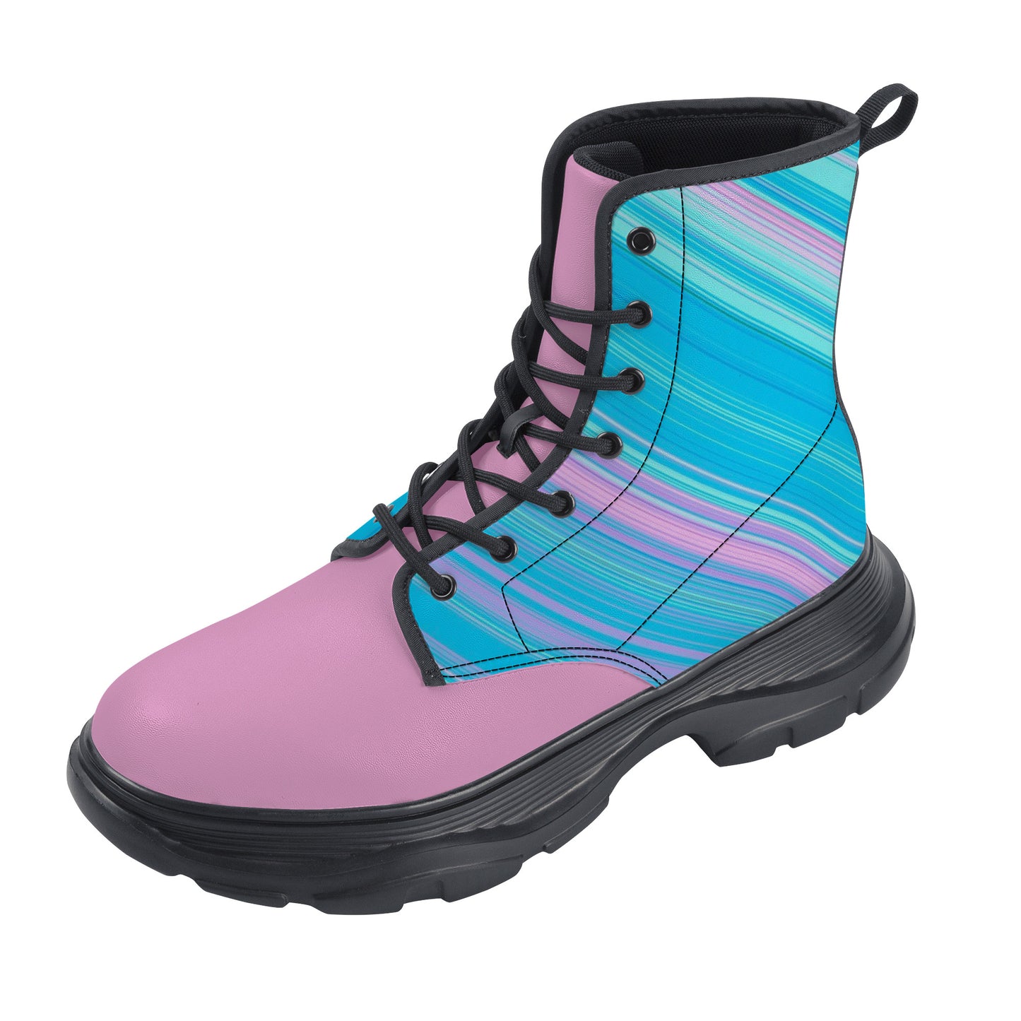 Unisex Chunky Boots - Blue/Pink