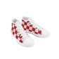 Kids High Top Sneakers - Red Checkers