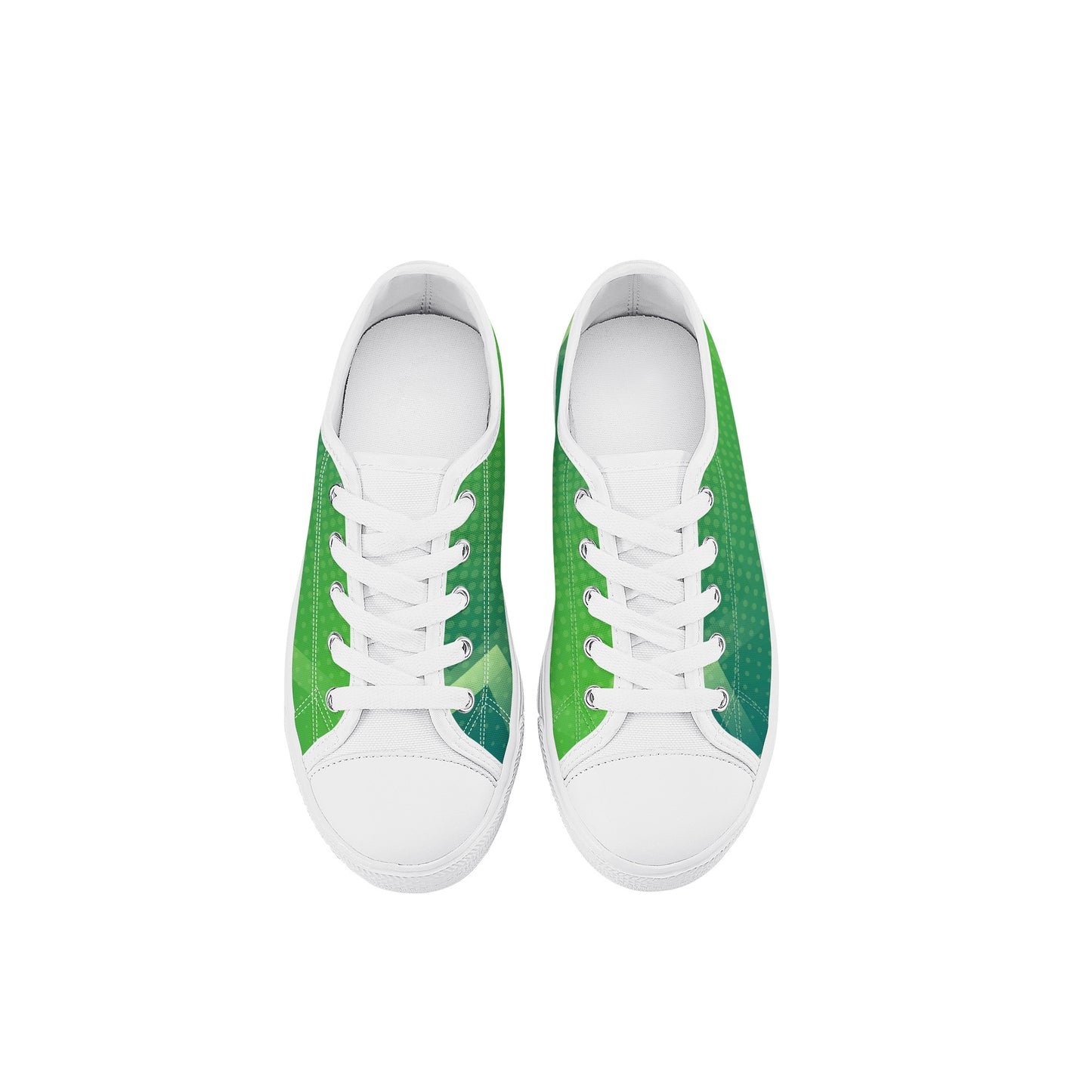 Kids Low Top Canvas Sneakers - Green