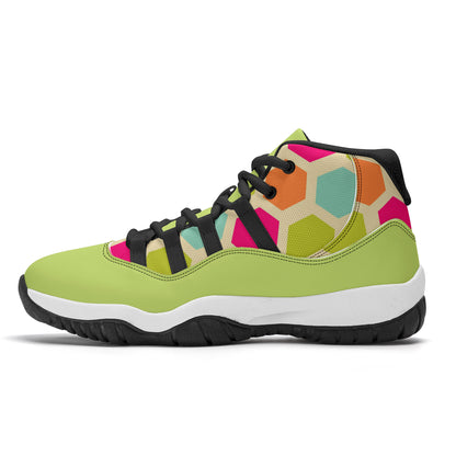 High Top Air Retro Sneakers - Lime Green